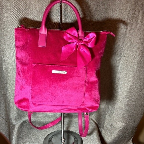 Juicy Couture PINK Velvet Backpack Shoulder bag - Picture 1 of 10